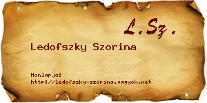 Ledofszky Szorina névjegykártya